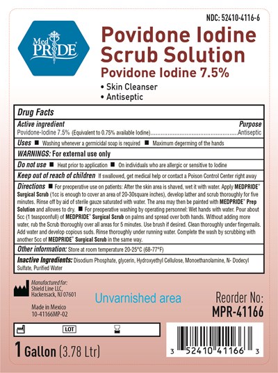 32-MPR-41166-02 Povidone Iodine Scrub Solution 1 Gal.jpg Principal Display & Drug fact Panel - 32 MPR 41166 02 Povidone Iodine Scrub Solution 1 Gal